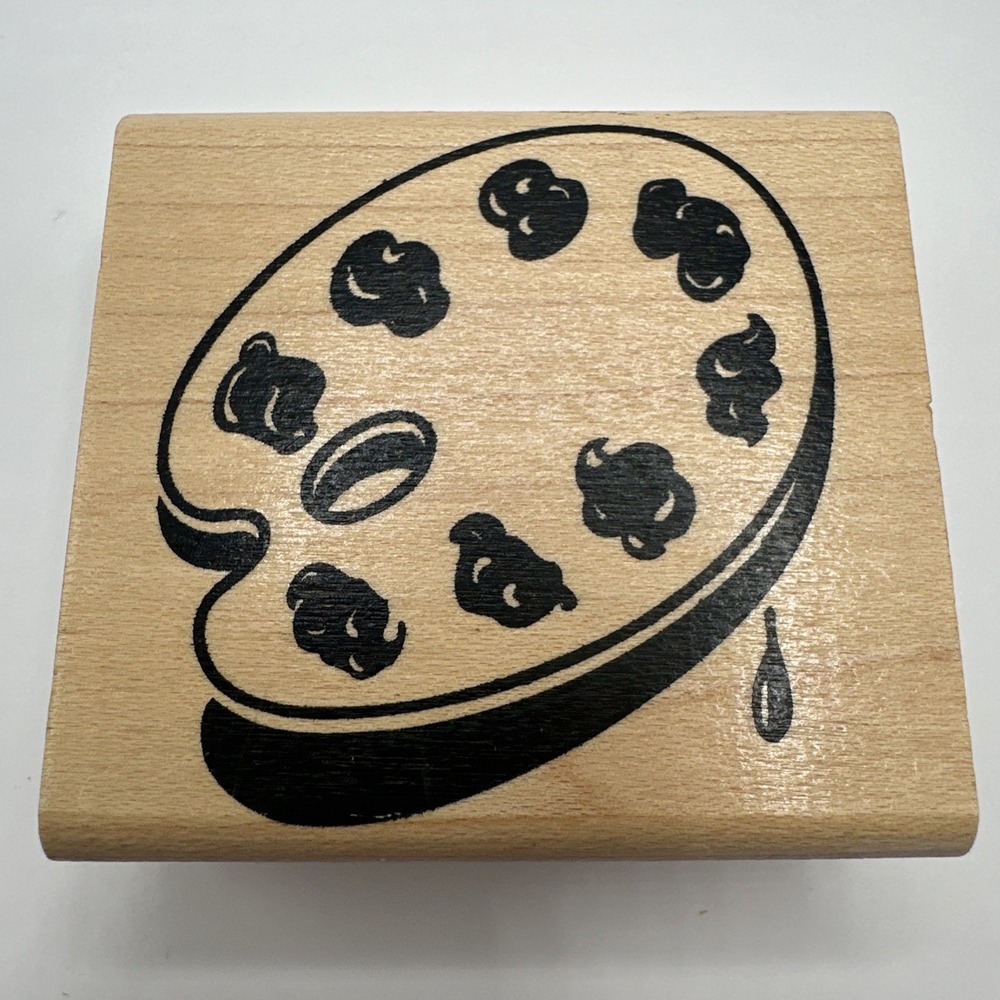Paint Palette - Rubber Stampede Posh Impressions Rubber Stamp - Vintage